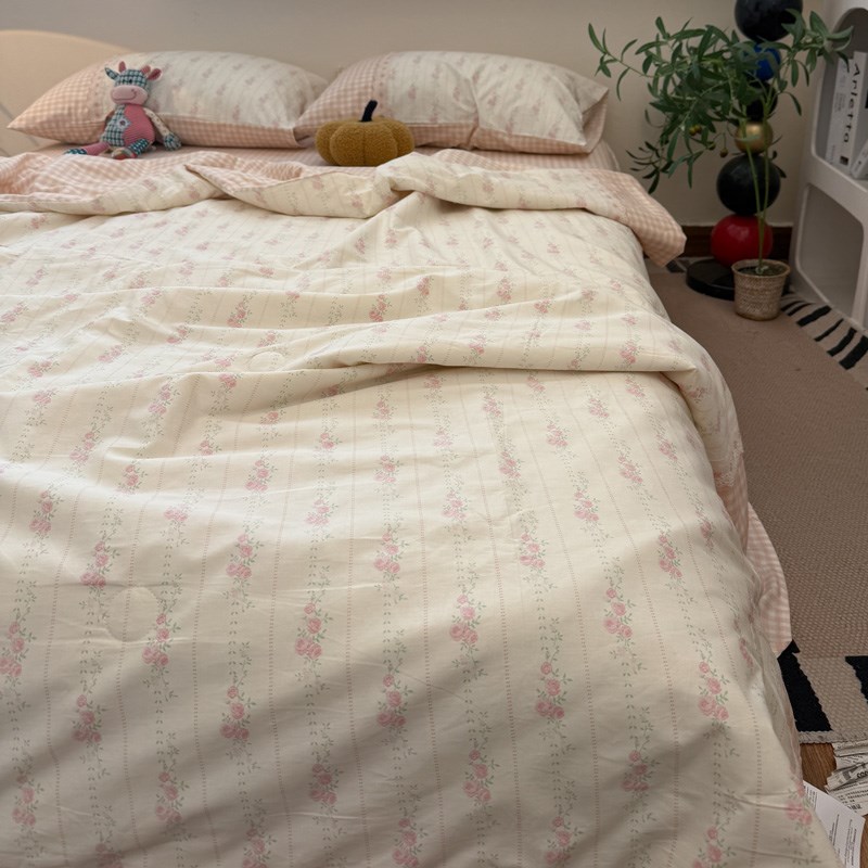 田园风小碎花夏被四件套全棉z空调被单人宿舍薄被子被芯夏凉被
