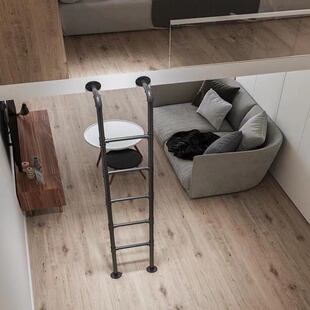 双层床上下铺梯子爬梯壁挂挂梯z上阁楼梯别墅房顶直梯单侧扶手楼