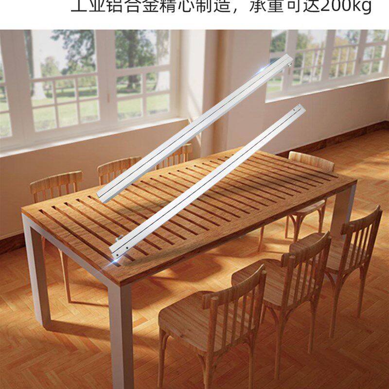 功能家居五金超长1.5变2.7米会议桌J伸缩餐桌导轨推拉户外桌子