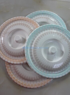 拼色好看蓝色橙色加厚塑料水x桶盖子32 35厘米圆形水桶盖子