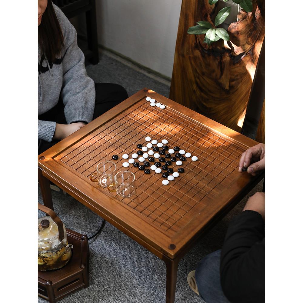 象棋围棋两用棋盘桌五子棋下棋桌子实木榻榻米飘窗户外多功能茶桌