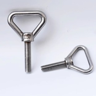 三角吊环螺丝 304不锈钢加长带圈螺栓特长螺杆M8M10M12M14M16M20