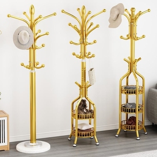 大理石衣帽架落地卧室挂衣架房间立式 衣服架子简约现代家用晾衣架