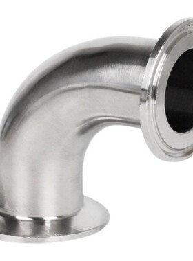 304不锈钢卫h生级快装直角弯头90度卡箍式卡盘管卡扣内外镜面抛光