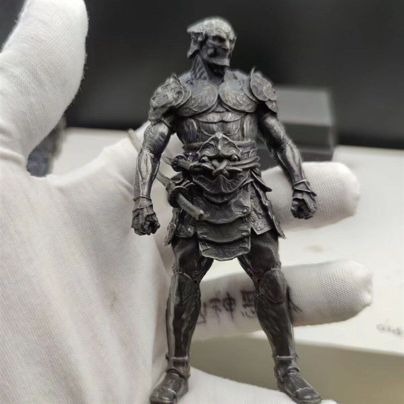 黄铜10厘米吉光鬼武手办白模型鬼武士大兽人战士摆件车内战士将军