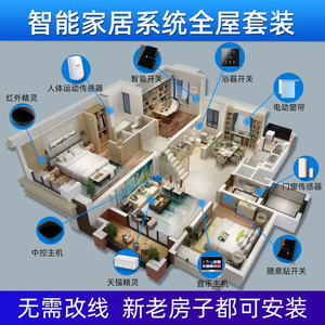 智能家装控制系统全屋定制开关灯光背景音乐天猫精灵智能家居套餐