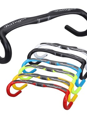 自行车全碳纤公路车弯把把手跑车把破风弯N把白色红色蓝色内走线