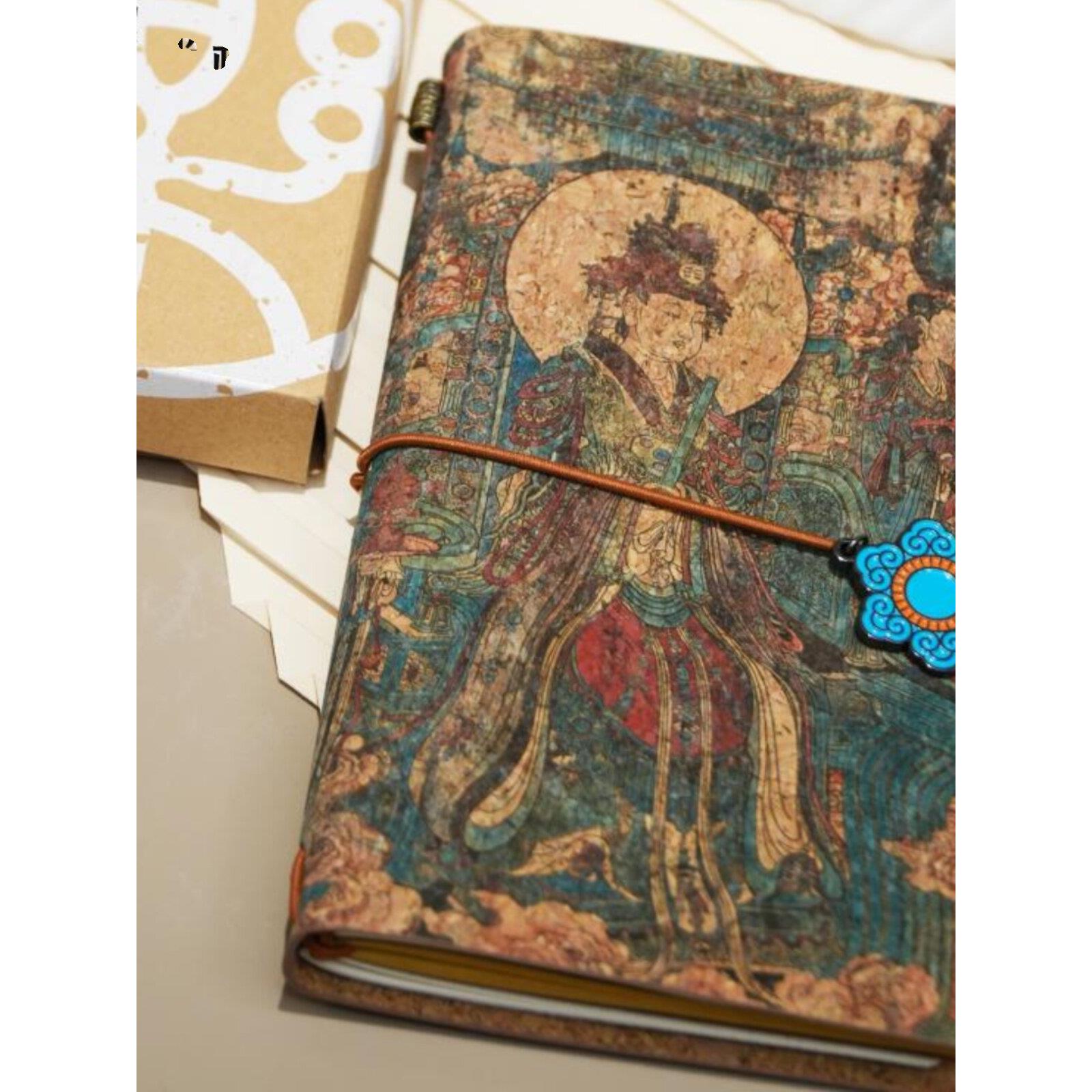 晋礼山西永安禅寺壁画永乐宫壁画软木文创手账本笔记本内芯可换图片