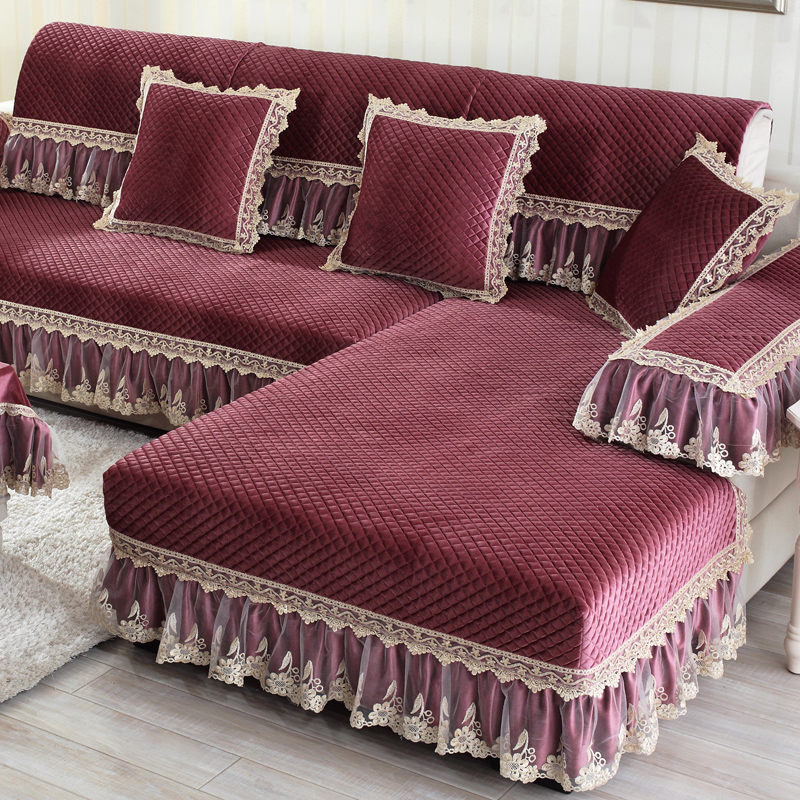 定做冬季毛绒布艺防滑沙发垫A欧式简约座垫沙发套罩巾四季通用