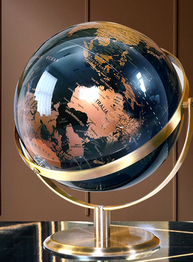 创意立体轻奢地球仪办公室摆件客厅乔迁J新居礼物书房日常商务礼
