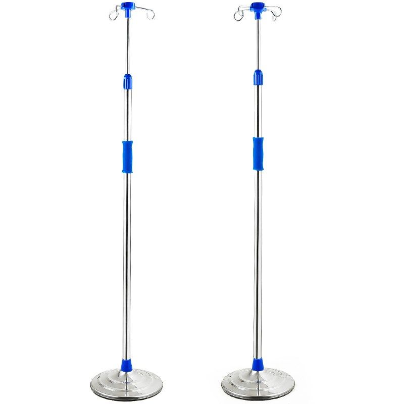 包邮高档不锈钢移动式输液架 吊瓶架 点滴架 圆盘底座 可以调节高