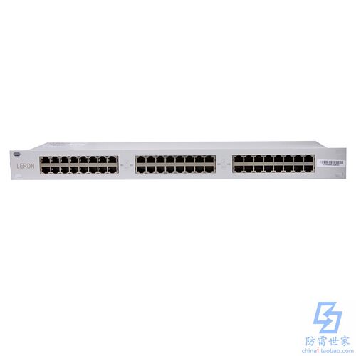 雷尔盾LEDRN机架式24口RJ45网络防雷器LDY-C/RJ45/L