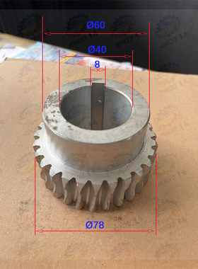 南通京鼎龙门铣床X2080T侧铣头升降蜗轮2.5模 28齿