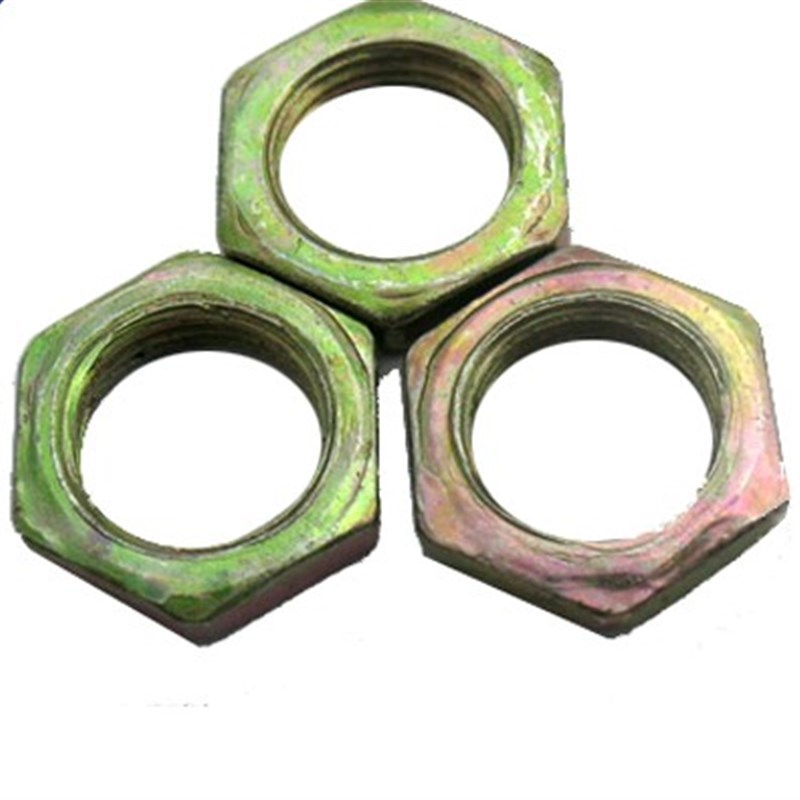 薄螺母 灯饰细牙镀锌镀彩 M6 M7 M8 M10 M12 M14 M16(100只)