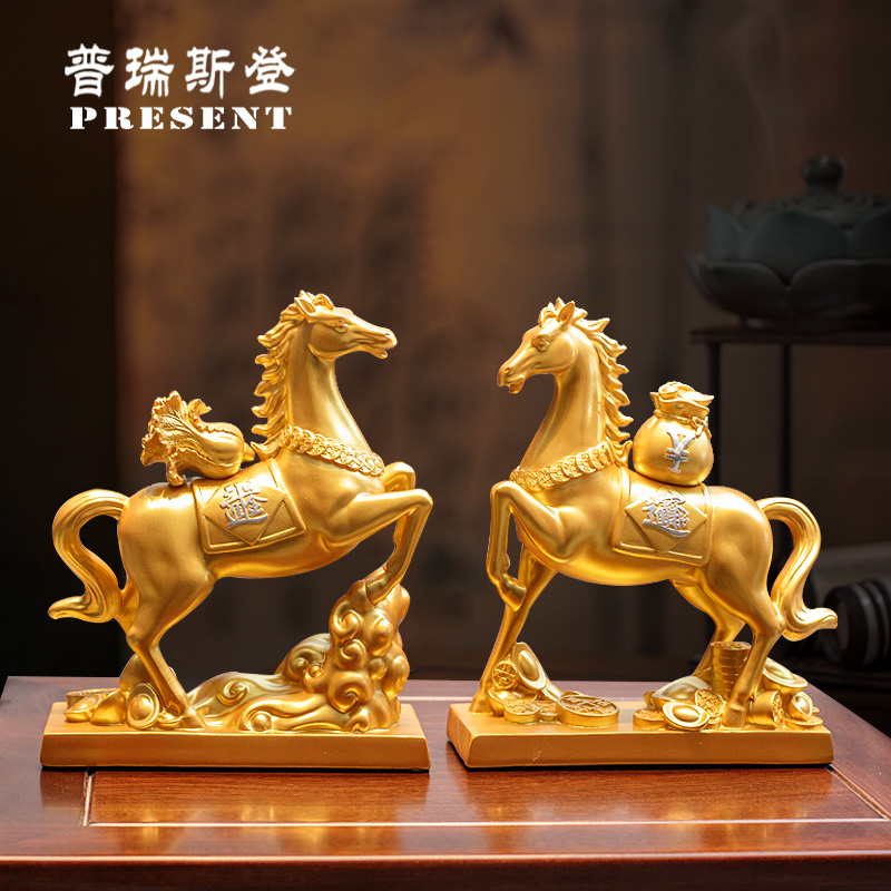 轻奢马摆件马上发财n摆件马上有钱摆件酒柜客厅家居饰品工艺品