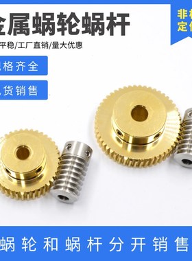 铜蜗轮蜗杆 0.8模20/25/30/3A5/40/50/60 不锈钢蜗杆涡轮传动齿轮