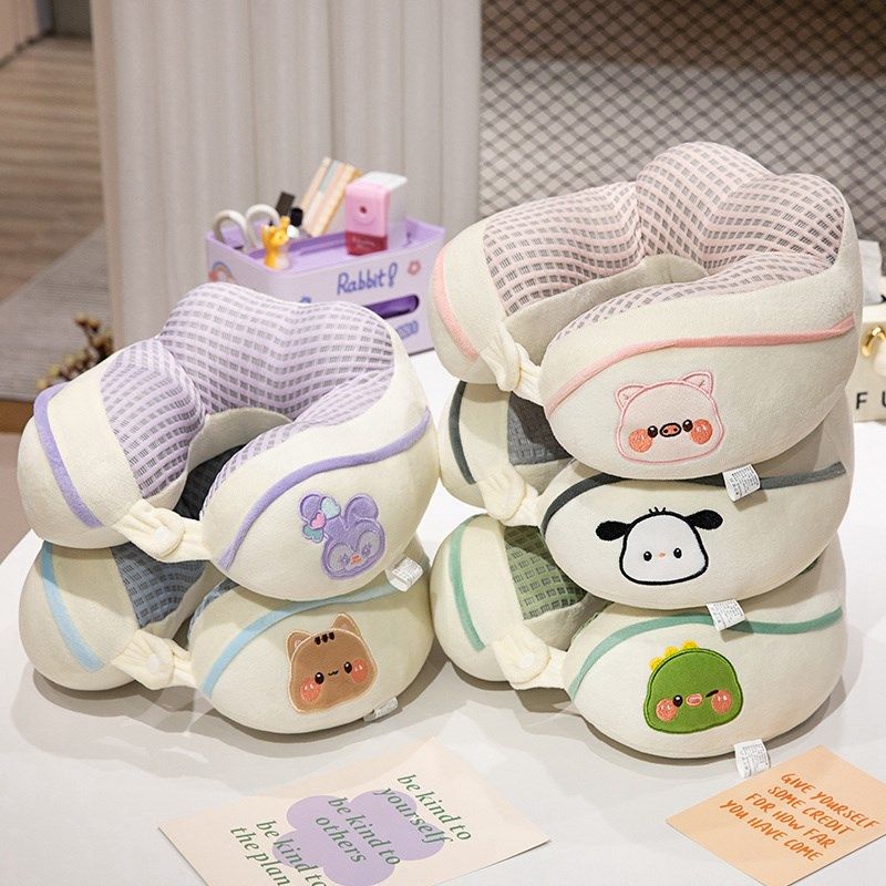 夏天型枕旅行枕便携护颈椎脖子儿D童可爱坐车坐飞机高铁睡觉靠枕