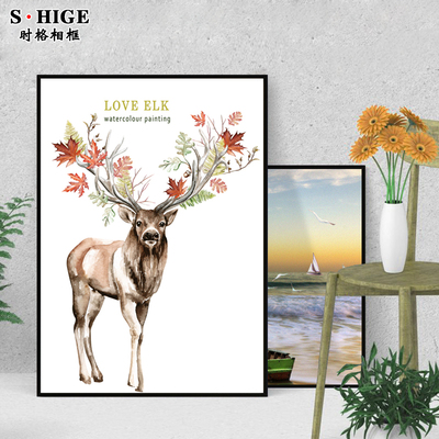 铝合金画框装裱挂墙A4s简约卡纸定制相框任意尺寸窄边外框4k8开