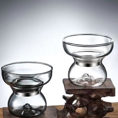 玻璃茶漏茶滤创h意滤茶器茶具过滤网茶隔茶叶滤网观山公道杯过滤