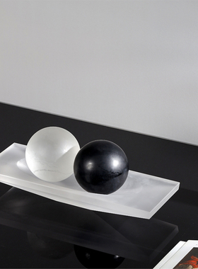 极简创意水晶球组合摆件t样板房售楼处客厅酒店民宿摆台装饰品