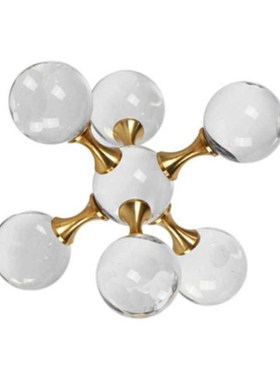 简约水晶球摆h件创意几何圆球软装饰品分子球摆件样板间摆件