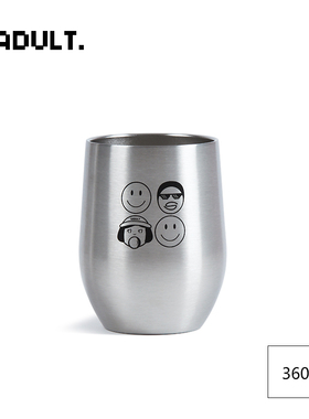 sadl 可爱双层带盖保温保冷304不锈钢杯子水杯饮料Y杯咖啡杯茶杯