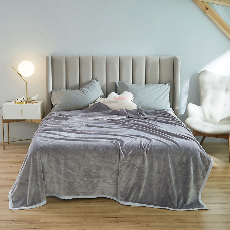 毛绒面床单单件冬款珊瑚毛毯牛奶法兰绒H毯被单加绒冬季防滑男夏