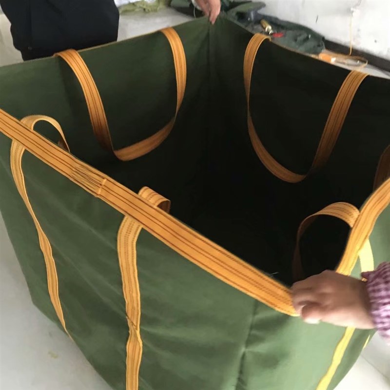 帆布吨袋叉车称重吨包圆形方形加厚集装袋快递Q物流中转运帆布吨