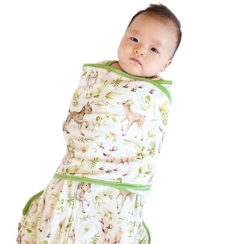 婴儿睡袋防惊跳秋冬款有机棉襁褓睡袋新生M儿包裹式睡袋宝宝防踢