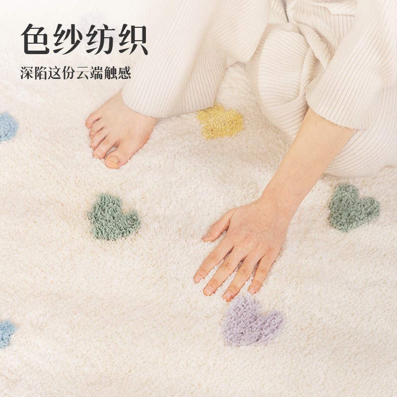 圆形儿童房地毯客厅沙发茶几毯卧室床边毯加厚毛绒阳台.休闲区垫