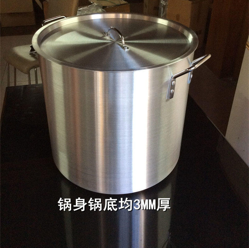 加厚铝汤桶 高身铝汤锅 卤t水 兰州拉面铝桶 大铝锅不粘底铝桶粥