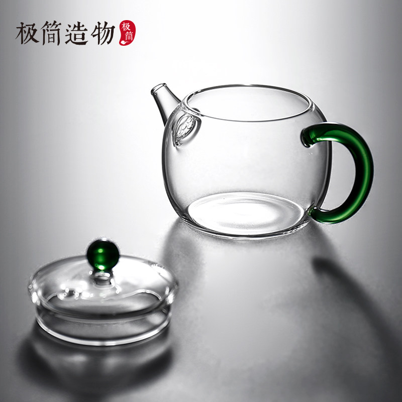 顶珠玻璃小壶迷你泡茶壶小号功夫茶具一人用单R壶迷你红茶泡彩把