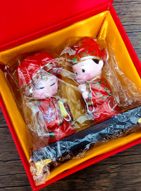 中国风结婚礼物国潮婚q庆礼品婚房新郎新娘摆件特色手工艺品送情