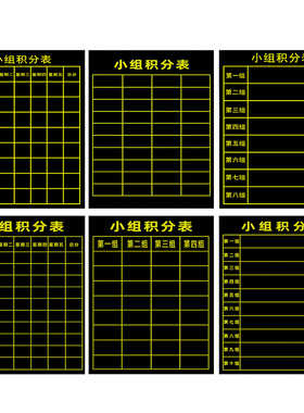 磁性小组积分表黑板贴班级评分表各组竞赛表磁性贴你追我J赶评比