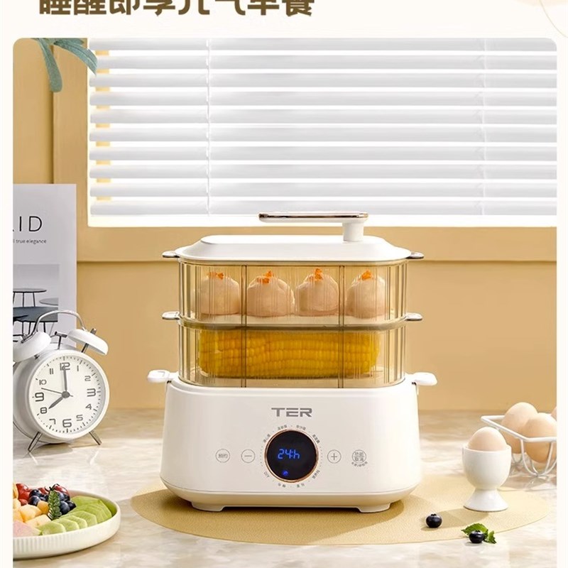 煮蛋蒸蛋器多功能防干烧家用智能小型宿舍L煮鸡蛋蒸面食早餐机神