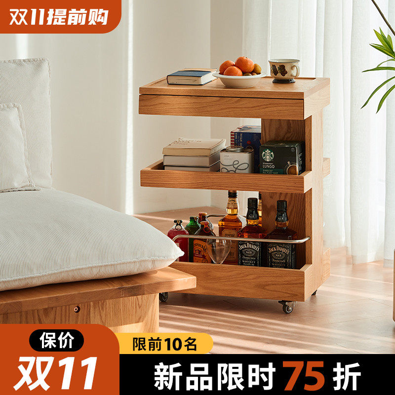 席作家俱樱桃木可移动沙发边几日式实木茶几带轮客厅小推车置物架,农用物资,苗木固定器/支撑器,淘宝优惠券,粉丝福利购,淘宝优惠卷