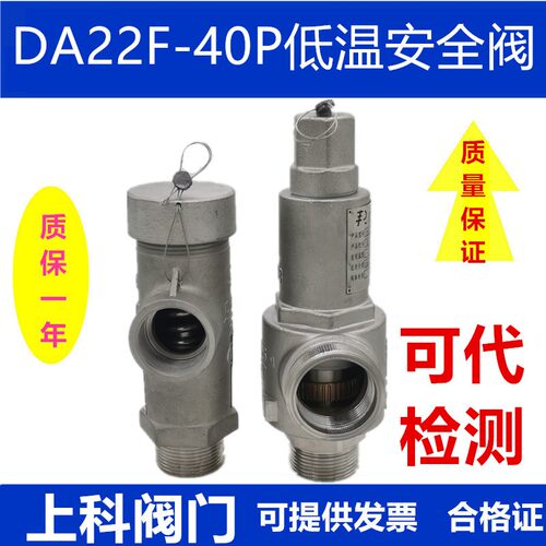 低温安全阀泄压阀液氮不锈钢螺纹弹簧全启式可调节自动DA22F-40P