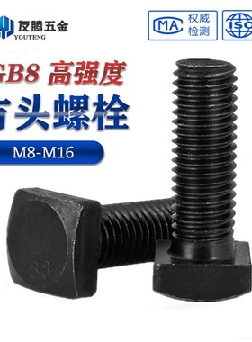 8.8级方头螺丝四方头螺栓GB8耐磨梯形板抛丸机8m10m12m16T型螺丝