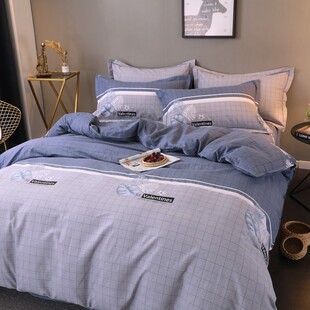 冬季 加厚磨毛四件套100全棉斜纹被套床单180Kx220x240被罩2m床