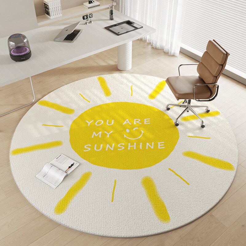 圆形地毯客厅卧室电脑椅地垫办公室书房转椅垫子电竞椅子地垫家用