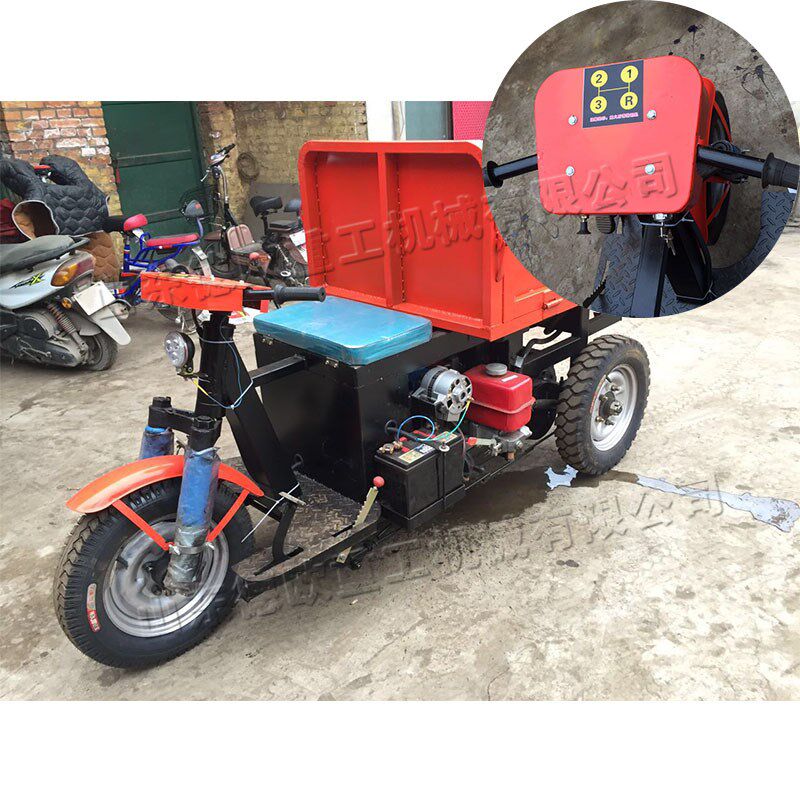 柴油后卸式小三轮 工地拉砖拉土运输车 家用农田粮食运输摩托车