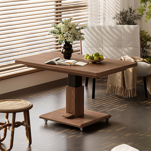 臻品阁可升降茶几餐桌两用简约客厅家用脚踏式 功能茶几餐桌二合一