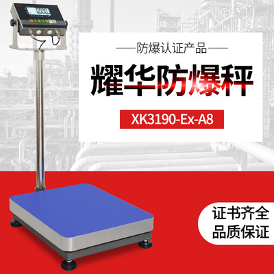 上海耀华XK3190-Ex-A8防爆电子秤本安型防爆称台称100/150/300kg