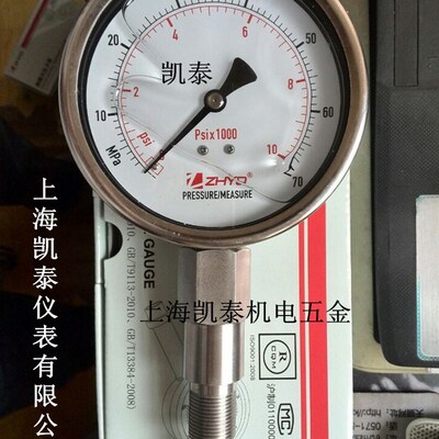 ZHYQ卫生型隔膜压力表 PT124Y-620-100MPa-M20-82mm 70MPA 加长型