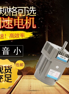 减速调速电机 调速机220V交流小型低速马达15/40/60/90/200/250W