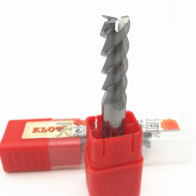日本KLOT55度整体合金高光洁度铝用刀 三刃铝合金专用铣刀13-20