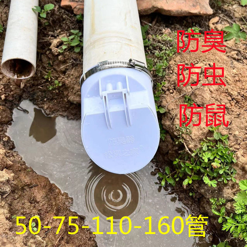 下水管防臭阀污水井排污管外用防臭盖农村化粪池管道防返味防虫鼠