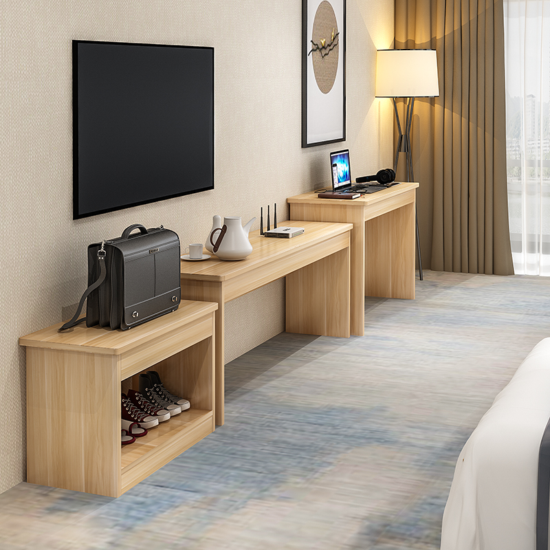 酒店家具标间全套宾馆用床电视柜桌行李柜写字台床靠快Z捷酒店定