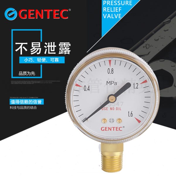 美国捷锐减压阀GENTEC 压力表 压力计 铜压力表