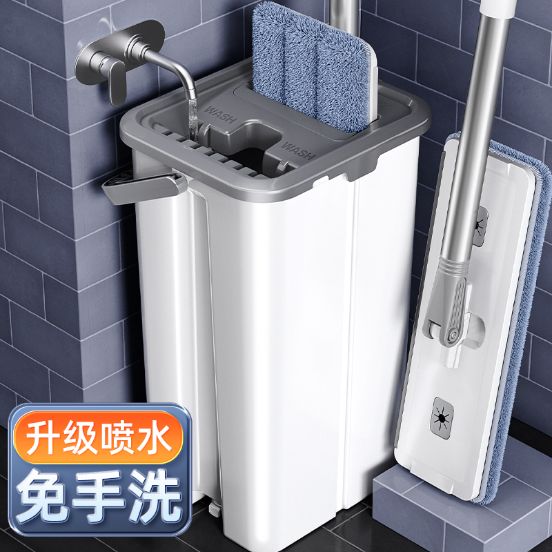 拖把家用一拖2g023新款拖布平板地拖墩布免手洗懒人拖地神器刮水